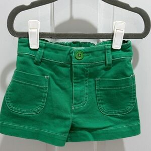 Mini Boden Vibrant Green Kids Shorts